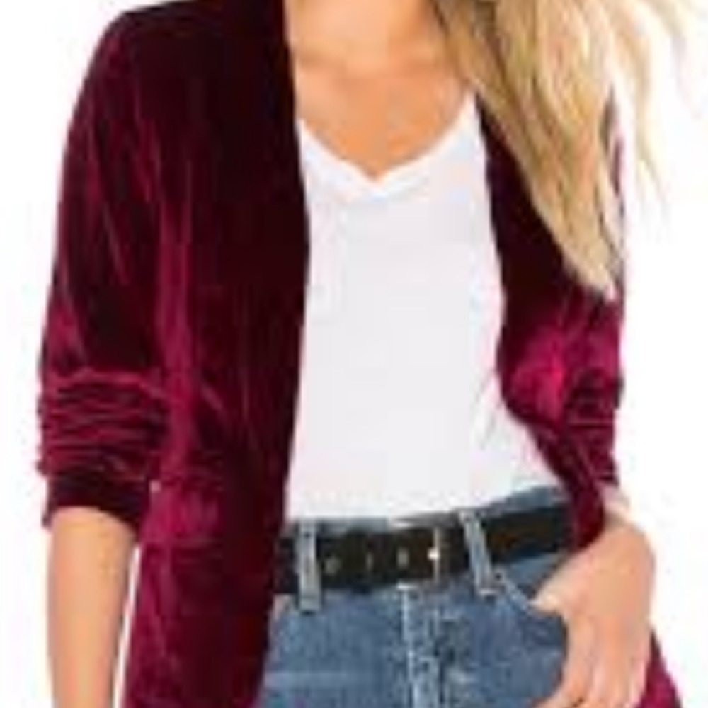 By the way Miriam Velvet Blazer Size Small Wine Never Worn
